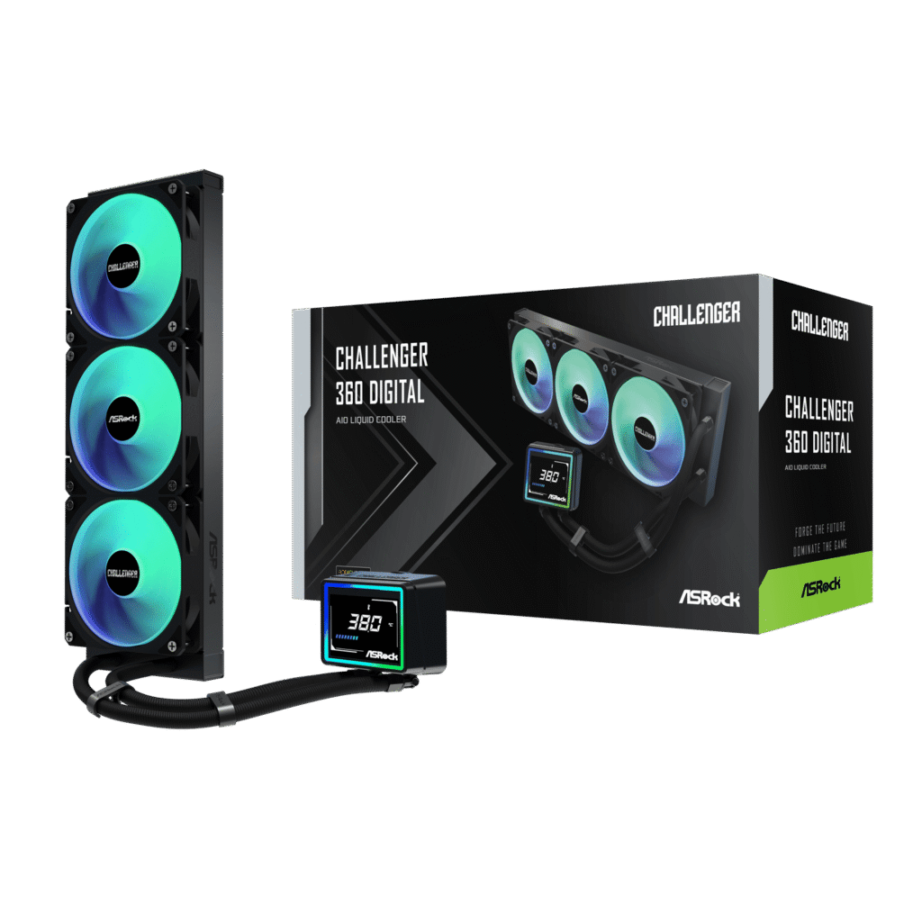 ASRock Challenger 360 Digital AIO Liquid Cooler - Black