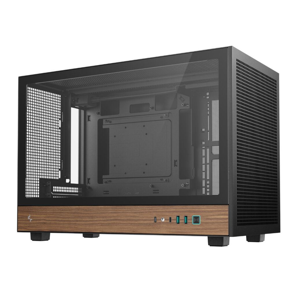 DeepCool CH260 Wood mATX Gaming Chassis - Black
